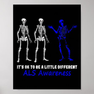 Als Awareness Its Ok To Be A Little Different Supp Poster