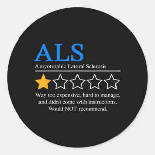 Als Awareness Month 2025 Als Disease Not Recommend Classic Round Sticker