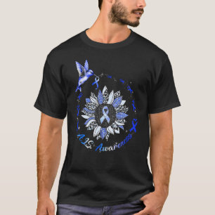 Als Awareness Month Leopard Sunflower Hummingbird T-Shirt