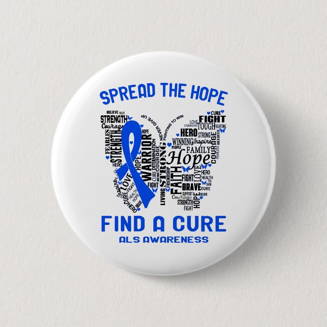ALS Awareness Month Ribbon Gifts 6 Cm Round Badge (Front)