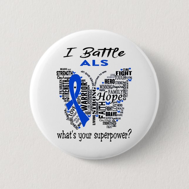 ALS Awareness Month Ribbon Gifts 6 Cm Round Badge (Front)