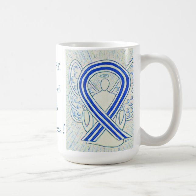 ALS Awareness Ribbon Angel Custom Mug (Right)