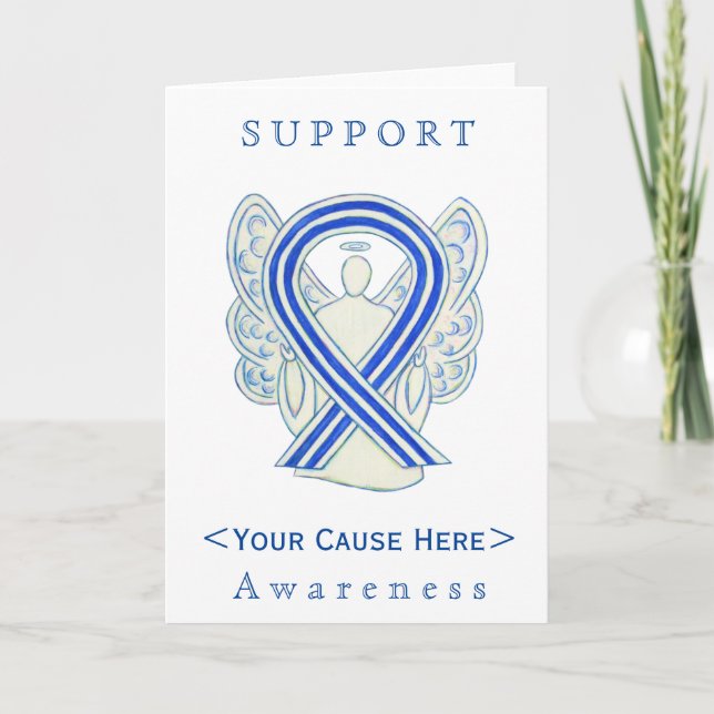 ALS Awareness Ribbon Angel Customised Card (Front)