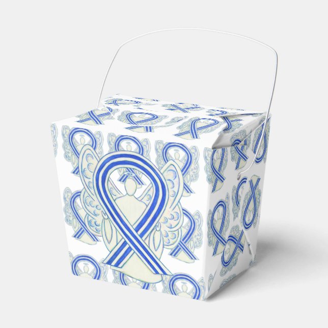 ALS Awareness Ribbon Angel Take Out Favour Boxes (Front Side)