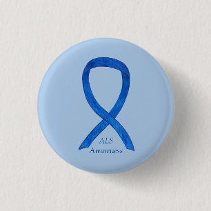 ALS Awareness Ribbon Custom Art Pin