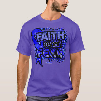 Als awareness Ribbon Faith Over Fear Leopard Gift T-Shirt