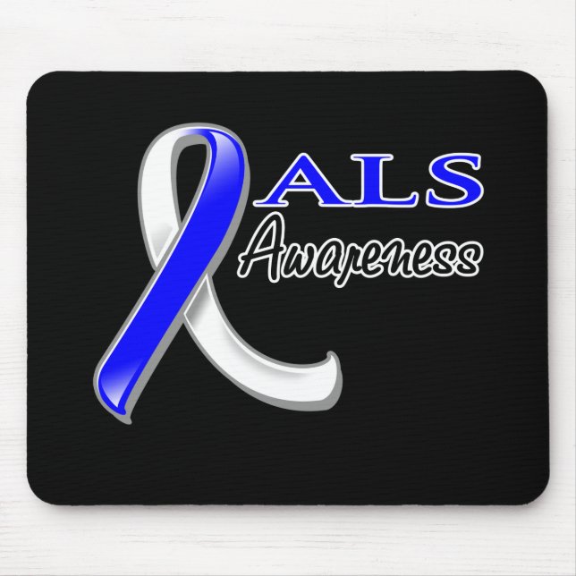 ALS Awareness Ribbon Mouse Pad (Front)