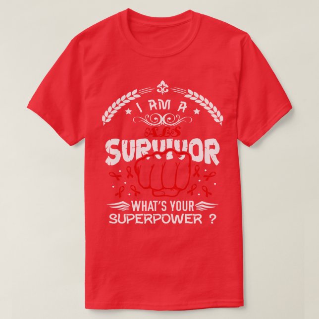 ALS Awareness Survivor Whats Your Superpower In Th T-Shirt (Design Front)
