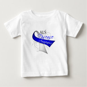 ALS Disease Awareness Ribbon Baby T-Shirt
