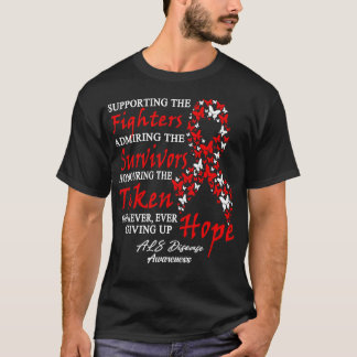 ALS Disease Awareness Supporting The Fighters Butt T-Shirt