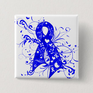 ALS Floral Swirls Ribbon 15 Cm Square Badge