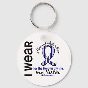 ALS Hero In My Life Sister 4 Key Ring