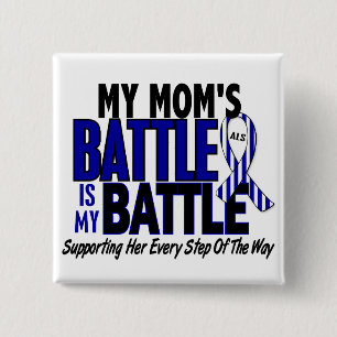 ALS My Battle Too 1 Mum 15 Cm Square Badge