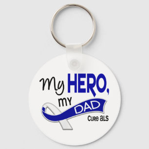 ALS My Dad My Hero 42 Key Ring