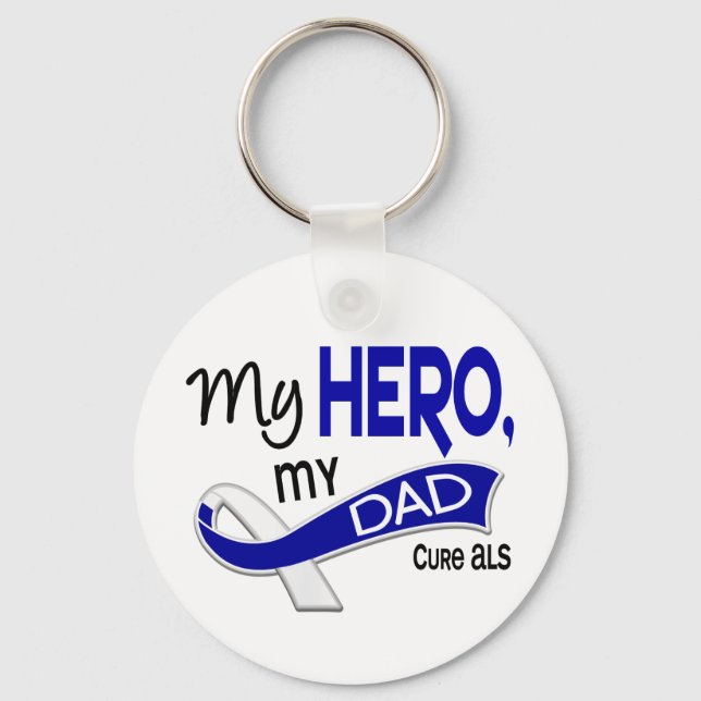 ALS My Dad My Hero 42 Key Ring (Front)