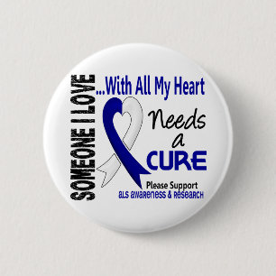 ALS Needs A Cure 3 6 Cm Round Badge