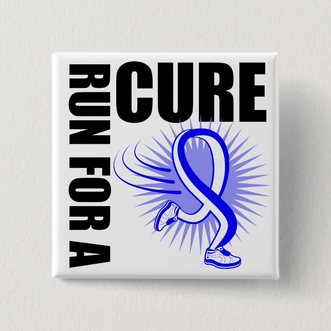 ALS Run For A Cure 15 Cm Square Badge (Front)