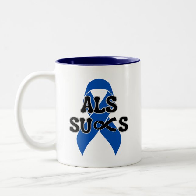 ALS Sucks   Two-Tone Coffee Mug (Left)