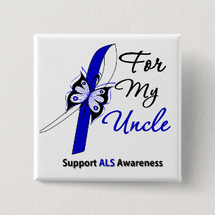 ALS Support For My Uncle 15 Cm Square Badge