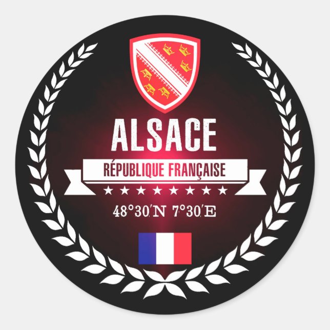 Alsace Classic Round Sticker (Front)