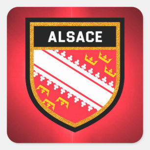 Alsace Flag Square Sticker