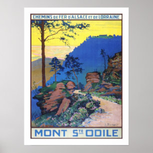 Alsace France Vintage Travel Poster