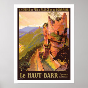Alsace France Vintage Travel Poster