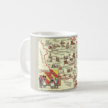 Alsace Lorraine France  Illustrated Map Mug<br><div class="desc">A vintage postcard map  beautifully illustrated of the Alsace Lorraine region of France repurposed on a mug.</div>