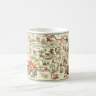 Alsace Lorraine France Illustrated Map Mug
