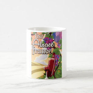 Alsace region France vintage travel poster Coffee Mug