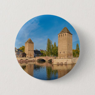 Alsace Strasbourg Henry Tower Pont Envelopes 6 Cm Round Badge