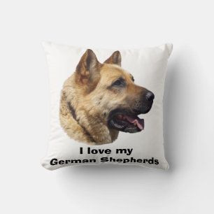 Alsatian German shepherd dog portrait Cushion
