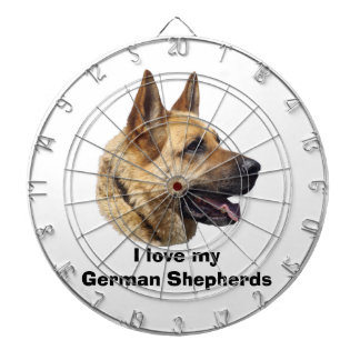 Alsatian German shepherd dog portrait Dartboard