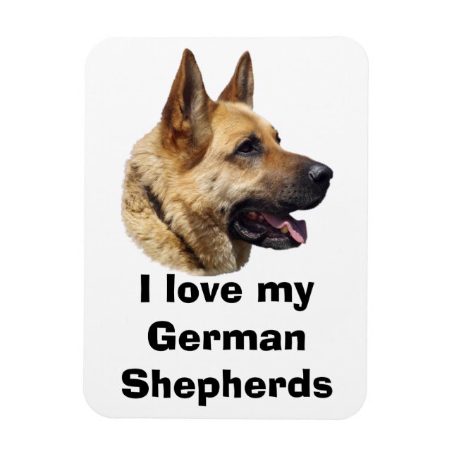 Alsatian German shepherd dog portrait Magnet (Vertical)