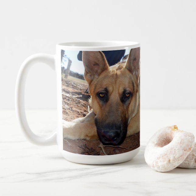 Alsatian Sleepy Entitlement,   Coffee Mug (With Donut)