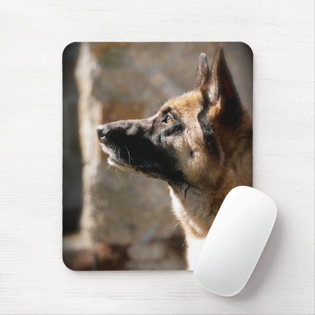 Alsatian Waiting Mouse Pad (With Mouse)
