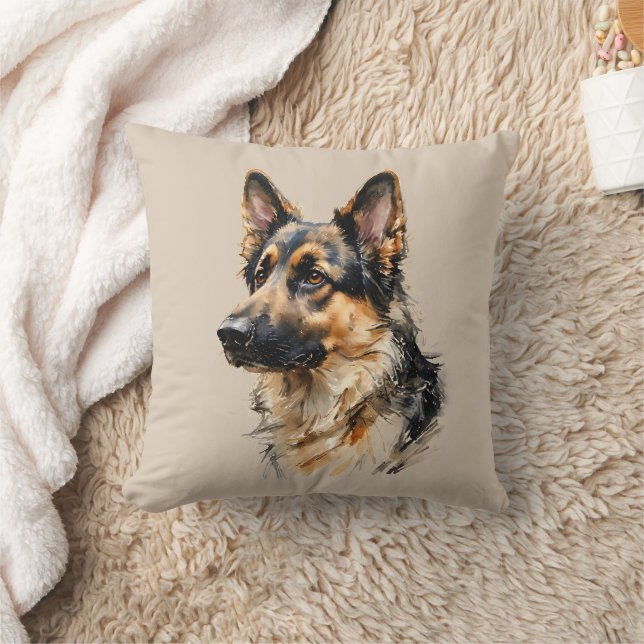 Alsation German Shepard Dog Art Cushion (Blanket)