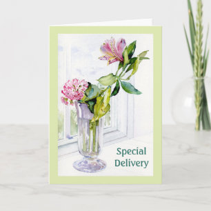 Alstroemeria Flowers 5x7 Folded Card