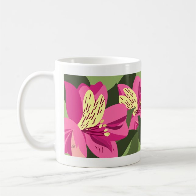 Alstroemeria Flowers Coffee Mug (Left)