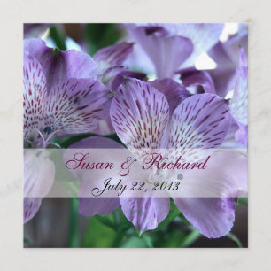 Alstroemeria Lily Wedding Invitation