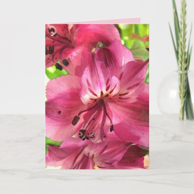 Alstroemeria Valentine Holiday Card (Front)