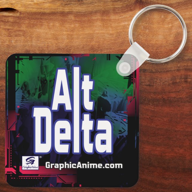 Alt Delta: Shiki with Sword Key Ring (Back)