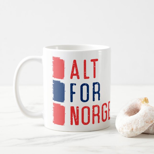Alt for Norge, Norwegian Motto Mug (With Donut)
