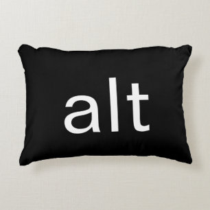 Alt Keyboard Command Black White Decorative Cushion