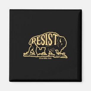 Alt Us National Park Resist Service Bison Buffalo Magnet