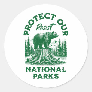 Alt Us National Park Resist Service Classic Round Sticker
