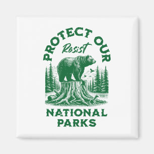 Alt Us National Park Resist Service Magnet