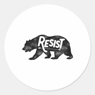 Alt Us National Park Resist Service T Shirt Bear V Classic Round Sticker