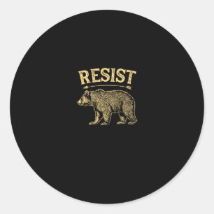 Alt Us National Park Resist Service T Shirt Bear V Classic Round Sticker