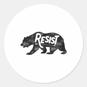 Alt Us National Park Resist Service T Shirt Bear V Classic Round Sticker